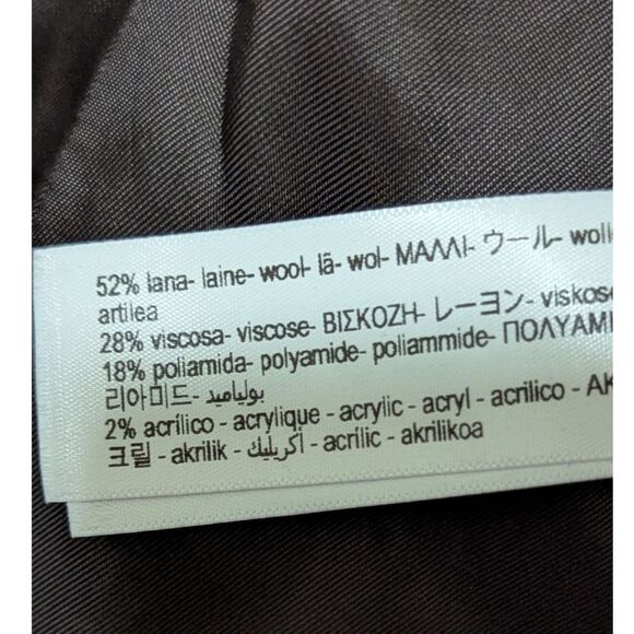 Massimo Dutti Women's 2 Houndstooth Checkered Wool Blend Double Breasted Blazer - Picture 8 of 9